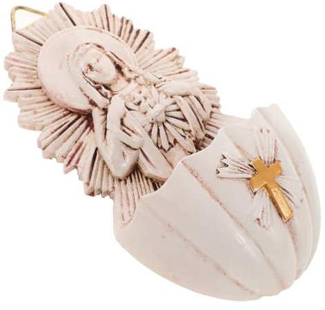 Levemolo Resin Holy Water Font Catholic Wall Decor Home Decor Communion Water Font Wall Hanging