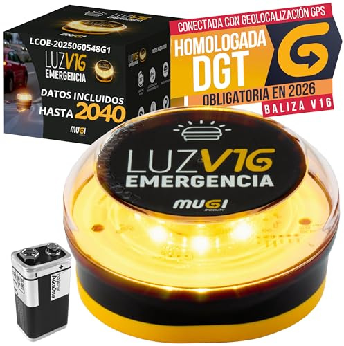 Baliza V16 Homologada DGT Geolocalizador Luz Emergencia Coche Conectada 3.0