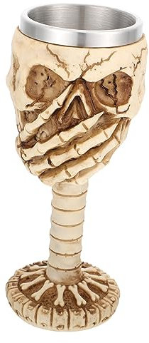 Ciieeo 4 Tazas De Acero Inoxidable Con Forma De Esqueleto Humano Copas De Vino Hydro Halloween Copas De Vino Con Forma De Calavera Cáliz Copa De Espresso Taza Ruidosa Lindas Tazas