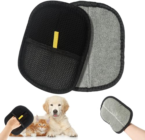 JWTRSVTY 2 x Pet Hair Remover Glove, Antistatic Hair Removal Gloves, Fur Magnet Cats Dogs, Reusable Pet Care Gloves, for Cleaning, Hair Removal and Beauty Purposes