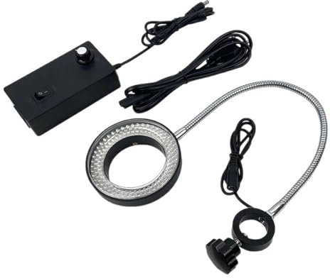 Microscope Observation Adjustable 6500K 144 LED Ring Light Lamp For Industry Stereo Microscope Camera 110V-240V Adapter(25mm 144 LED Ring)