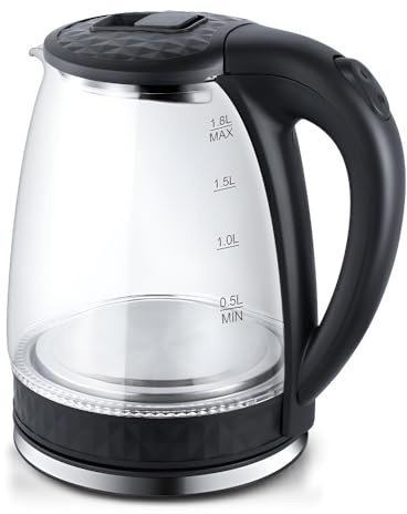 Bollitore Elettrico Da 2 Litri Con Vetro Borosilicato A Vista, Spegnimento Automatico, For Uso Domestico