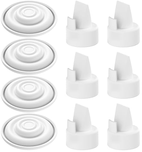 Breast Pump Replacement Parts Compatible with Spectra S1/S2/9 Plus, 6PCS Duckbill Valves and 4PCS Silicone Membrane (Not Original Spectra Accessories)