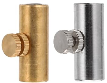 HAMPPLIES 2 STÜCK Verstellbarer Dämpfer für Cello Metallknopf für Präzise Klangkontrolle Glatte Oberfläche und Silbern Geeignet für Musiker und Übung