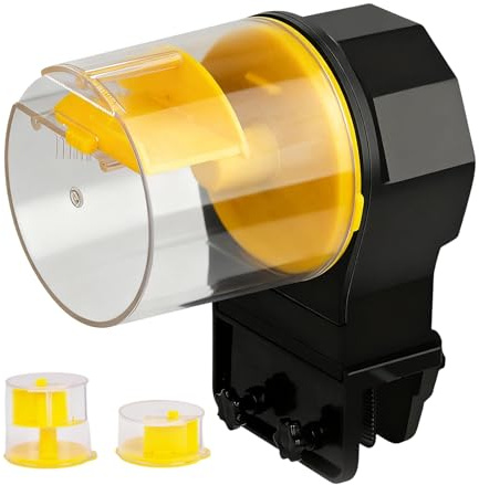 Aquarium Automatischer Futterautomat - Batteriebetriebener Kompakter Futterspender Fischfütterer,Für Teich Urlaub Wochenende Haustiere Betta Schildkröte