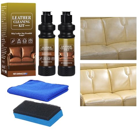WJnflQN Lederpflege Set,Pflegendes Polieröl | Reinigungsmittel Für Lederhandtaschen - Für Möbel Stiefel Taschen Couch Sitz Handtasche Automobil Sofa Und Jacke
