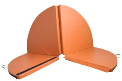 Poledance-kraschmatta vikbar bärbar yogamatta för poledans, perfekt för inomhus- eller utomhusgym (orange tjock 5 cm)
