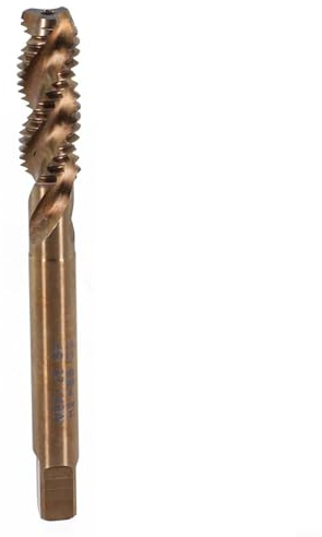 HSS-Co Kobalt-Spiralnut, metrischer Gewindebohrer, Rechtsgewinde, quadratischer Schaft für Stahl-, Eisen-, Kupfer-, Aluminium-, Edelstahl-Maschinen (M8)