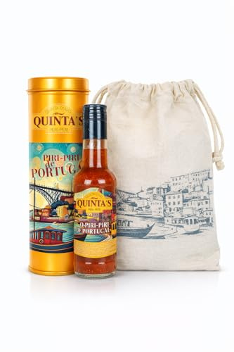 Set Gourmet de Salsa Picante Piri-Piri con Lata Ilustrada y Bolsa