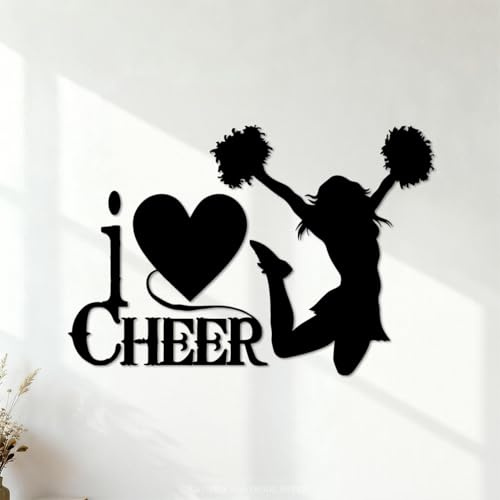 Wall Stickers Cheerleaders Quote Sports Fan Cheerleading 42x61.5cm Tattoo Culture Black