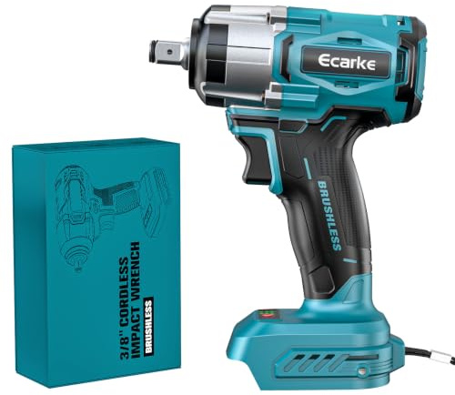 Ecarke Akku-Schlagschrauber 400 Nm, Kompatibel mit Makita 18V Akku | 1/2 Zoll Bürstenloser Schlagschrauber mit LED-Arbeitslicht, Für Radwechsel, PKW, Motorrad, Gerüstbau & Werkstatt, Ohne Akku