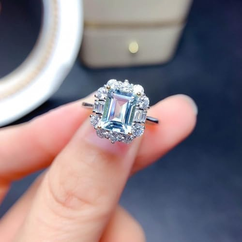 HMJGDHX Ametist Cocktailringar Lila Justerbar OpenRainbow Ring Damförlovningsring Princess Cut Diamantring Färgglad diamantring（lila）