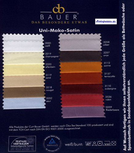 Curt Bauer Mako Satin Spannbettlaken 100/200 weiß