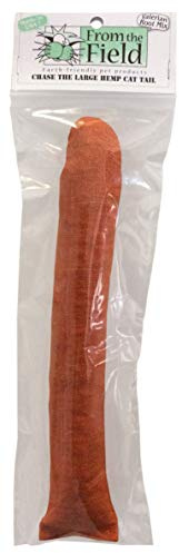 From The Field | Chase The Large Hemp Cat Tail Catnip Toy | Eco-Friendly Kicker Toy with Organic Catnip & Valerian Root | Durable Hemp Fabric, Biodegradable, USA-Made | Cat Toy for Active Play