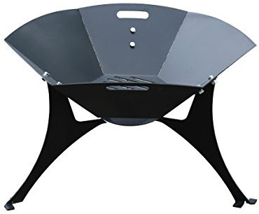 TESTRUT Feuerkorb aus Stahlblech, schwarz Pulver- beschichtet Ø/H = 84,5/51,5 cm