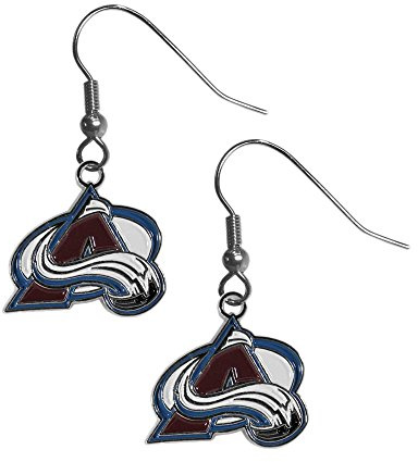 NHL Siskiyou Sports Womens Colorado Avalanche Chrome Dangle Earrings One Size Team Colors