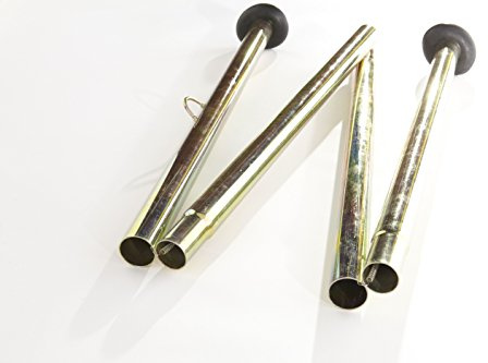 Bell Tent Boutique 4m Bell Tent Centre Pole – 2.5m Spring Loaded 32mm Zinc Plated Metal Poles with Hanging Hook