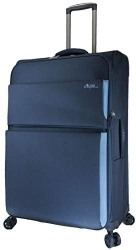 ALPINI Valise Souple Grande Taille Arizona 2.2 Structure Renforcée Ultra légère Garantie 2 Ans (Blue (Bleu), Grande L - Large - 119L – 79x48x33cm - 3,6kg)