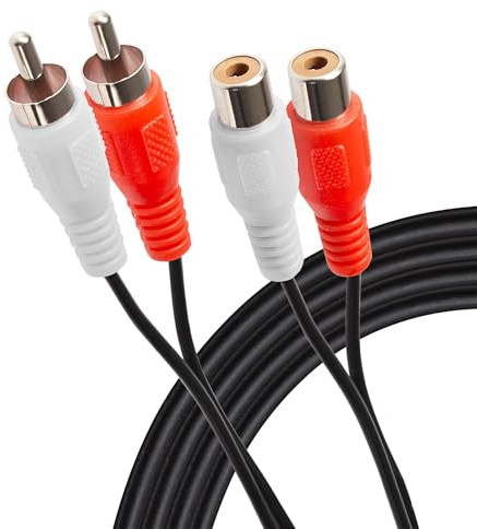 Maplin Cble d'extension Premium RCA Phono Double Mle vers RCA Phono Double Femelle 3m