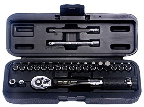 KS TOOLS Set di Chiavi Dinamometriche per Biciclette 1/4 Pollici Drive 1-13 NM Compreso Chiavi, Bussola, Giunti Universali, Aste di Prolunga, Scatole di Immagazzinaggio