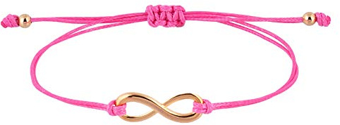 StarAppeal Unendlichkeit Infinity Liebe Freundschafts Armband, Mit Perlen in Silber und Gold, Größenverstellbar, Für Mädchen und Damen, Handmade
