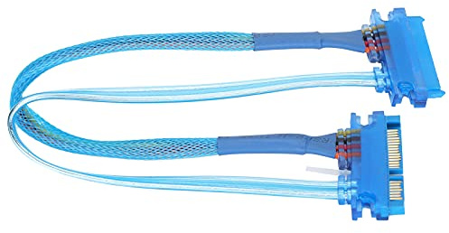 Cable Sata, 7 + 15 pines macho a hembra Cables de alimentación Sata Cable de extensión de alimentación de datos SSD 3.0 de 22 pines para transmisión de datos de disco duro externo, fácil de usar(30cm)
