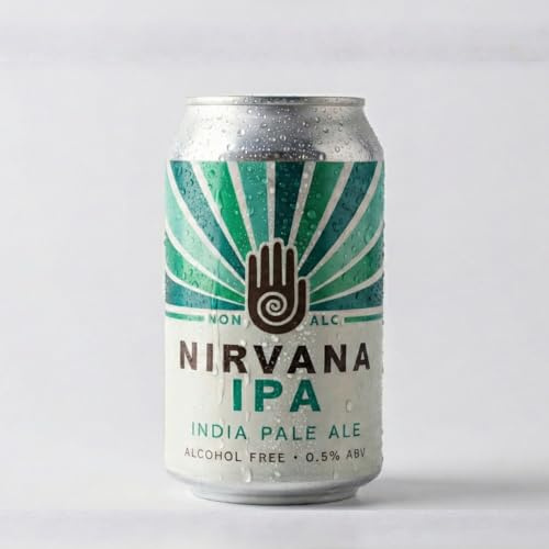 Nirvana - IPA, 0.5% ABV, 12 x 330ml - Craft Beer with Zesty Grapefruit Cascade and Centennial Hops, Low Calorie, Vegan, Craft Beer Gift Set - Non Alcoholic