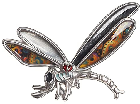 WEVENI Broche libellule en alliage émaillé pour femme et fille - Bijoux tendance pour écharpe, chapeau, accessoires cadeau, Métal Émail, Sans pierre précieuse,