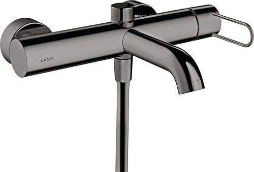 hansgrohe AXOR Uno Einhebel-Wannenmischer Aufputz, Bügelgriff, Ausladung 203mm, 38421330, Farbe: Polished Black Chrome