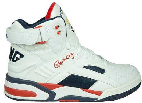 PATRICK EWING Athletics Eclipse OG Sneakers Weiß/Marineblau/Rot USA Dream Team 1992 Olympic Edition Leder Obermaterial, Mehrfarbig/Meereswellen (Ocean Tides), 47 EU