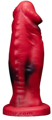 Red Monster Dildo - Grande e spesso dildo in silicone con potente ventosa - Realistico e sensuale - Giocattoli sessuali anali per adulti (S)