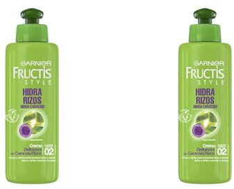 Garnier Fructis Style Hidra Rizos Crema Definidora Fuerte Nº2 Tratamiento Capilar, Negro, 200 ml (Paquete de 2)