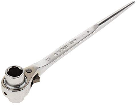 SHOUKAII Handwerkzeuge, verstellbare Ringmaulschlüssel, Gartenschlüssel, 16–18 mm, Gerüst-Podger, Ratschenschlüssel, Handschlüssel, Garage, Werkstatt, Werkzeug – Sechskantschlüssel