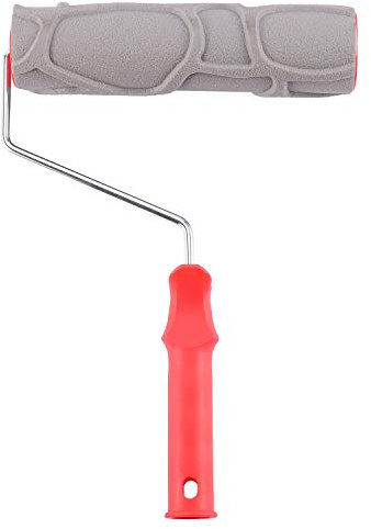 Dojimayisc Stone Texture Rubber Embossed Paint Roller Brush Hand Tool Indoor and Outdoor Home Bedroom DIY Wall Decoration Tool