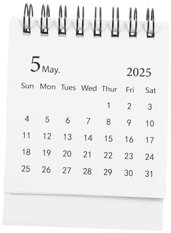 LALAFINA Mini Tischkalender Kompakter Spiral-standkalender Kleiner Dekorativer Schreibtischkalender Aus Dickem Papier Praktischer Planer Für Büro Zuhause Und Schule