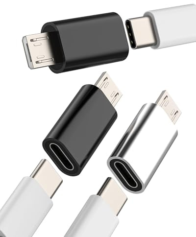Adaptador USB C a Micro USB (3 Pack) microUSB macho de Type-c hembra conector tipo C Jack datos cable adaptadores Android móvil compatible con Samsung Galaxy S6 S7 Edge+ S7Active Note5 tp-mc