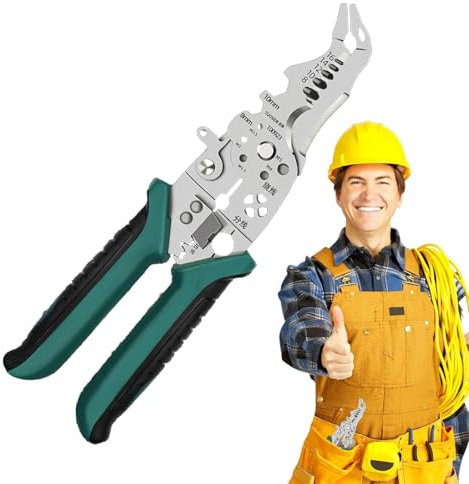 Raypontia Pince à dénuder multifonctionnelle, pince à sertir, pince coupe-câble | Outil à dénuder d'angle – Outils manuels antidérapants précis avec poignée confortable et dureté élevée