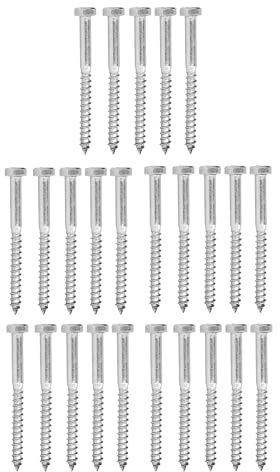 25 Stück Sechskant Schrauben, Maschinenschrauben aus Edelstahl, Gewindeschrauben Schrauben Set für Holz Reparatur(M8*90MM)