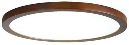 YFMYY Unterputz-Deckenleuchte aus Holz, dimmbare LED-Deckenleuchte, minimalistische Deckenleuchte aus Holz, Moderne runde Deckenleuchten für Schlafzimmer, Wohnzimmer, Flur
