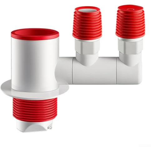 Four-Way Water Splitter, 360° Rotatable DualSeal Drainage Connector, Sink Drain Fitting, Hose Drain Adapter For Washing Machines Sink Dryer