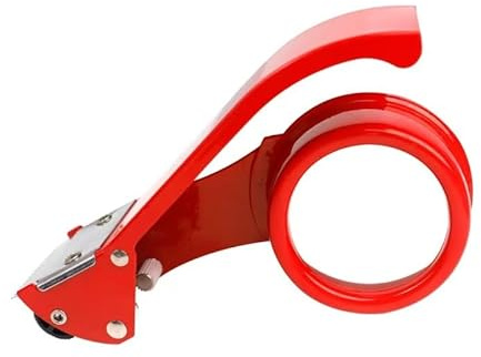 Klebebandabroller, Klebebandabroller, 60 mm Metall-Klebebandspender, Kartonverschließer, Bandschneider, Verpacker, Klebstoff for Klebeband mit einer Breite von 2,36 Zoll(Red)
