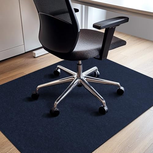 COSYLAND Tapis Chaise de Bureau 2.0, 90 X 120cm Antidérapant ProtectionTapis de Sol Bureau, Protège Parquet Chaise roulettes pour Sols Durs, Tapis Fauteuil Bureau, Bleu Roi