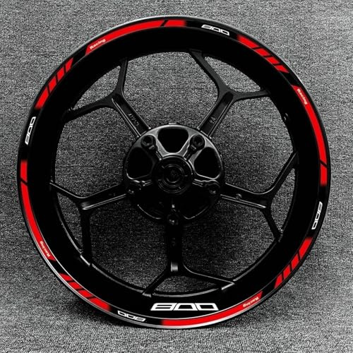 YYTEMD Pegatinas para Llantas Juego Completo De Pegatinas para Llantas De Motocicleta para Kawasaki Z800, Pegatinas Decorativas para Llantas, Pegatinas Reflectantes Impermeables(Style 13)