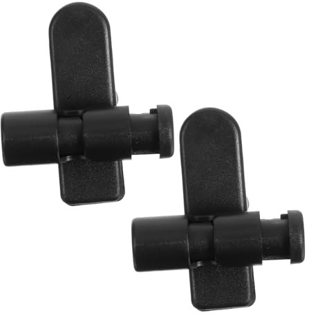 360 Degree Rotatable Headphone Cable Clip Abs Black 2pcs Pack