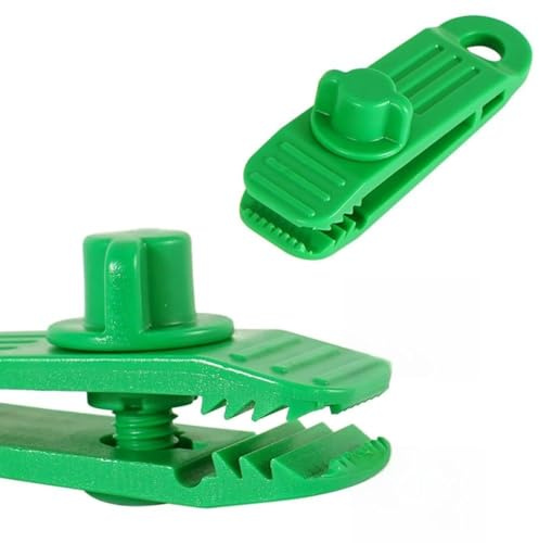Gettimore 20 clip resistenti per telone per uso esterno, morsetti in plastica resistente con forza di trazione di 70 kg, design a bocca di coccodrillo per tende da campeggio, tende da piscina, tende
