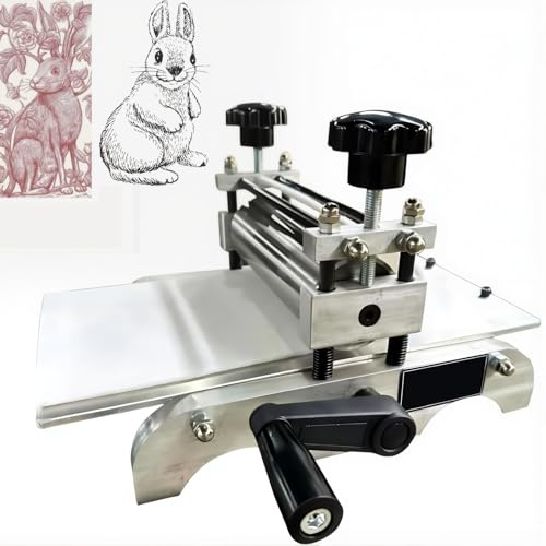 Prensa de Impresión Portátil y Rodillo de Losa: Prensa Manual Ajustable Para Papel, Madera, Lino y Placa de Cobre, Perfecta Para Estudio, Uso Doméstico y Educativo