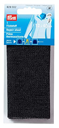Prym 929552 Flickstoff Jeans (bügeln) 12 x 45 cm schwarz