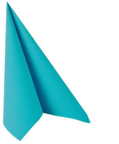 Papstar 81748 50-Servietten Royal Collection 1/4-Falz 20 x 20 cm, türkis