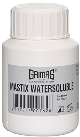 Grimas Wasserlöslicher Hautkleber Mastix, 100ml, zum Kleben von Bärten und diversen anderen Teilen