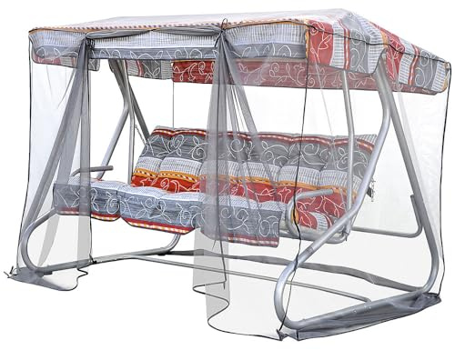 Dajar Patio Moskitonetz für Hollywoodschaukel 234 cm Insektenschutz Mückennetz Outdoor mit Befetigungsschnüren
